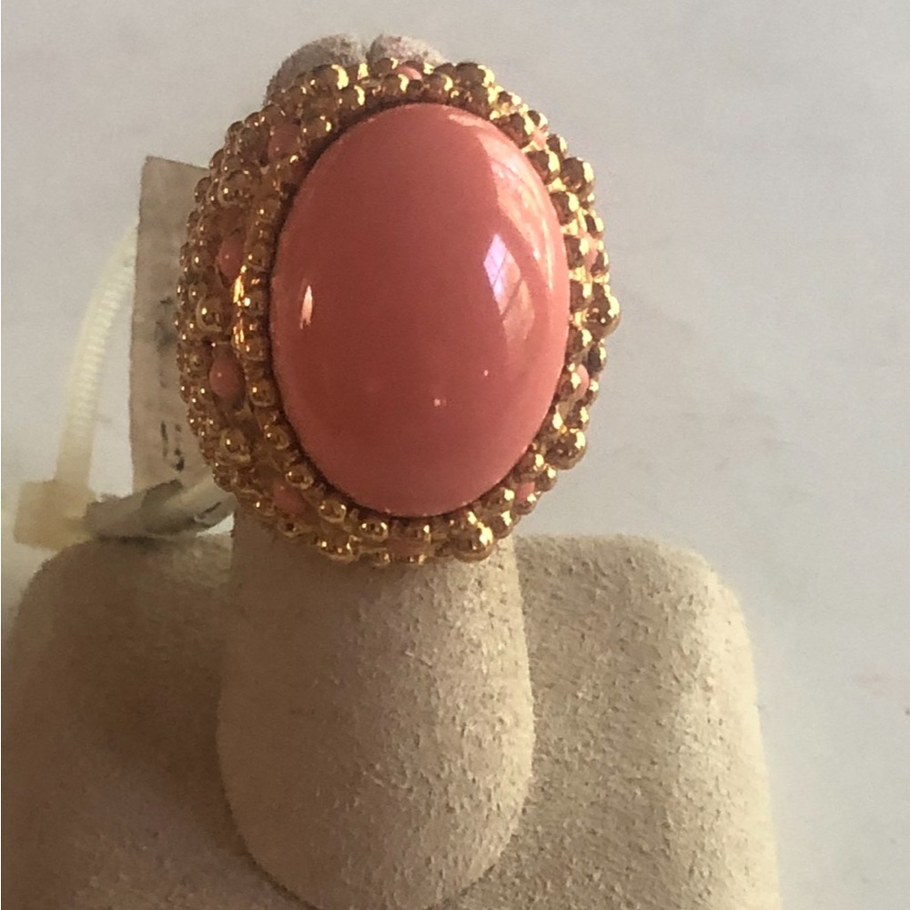 Kara Ross Coral Cocktail Ring NWT